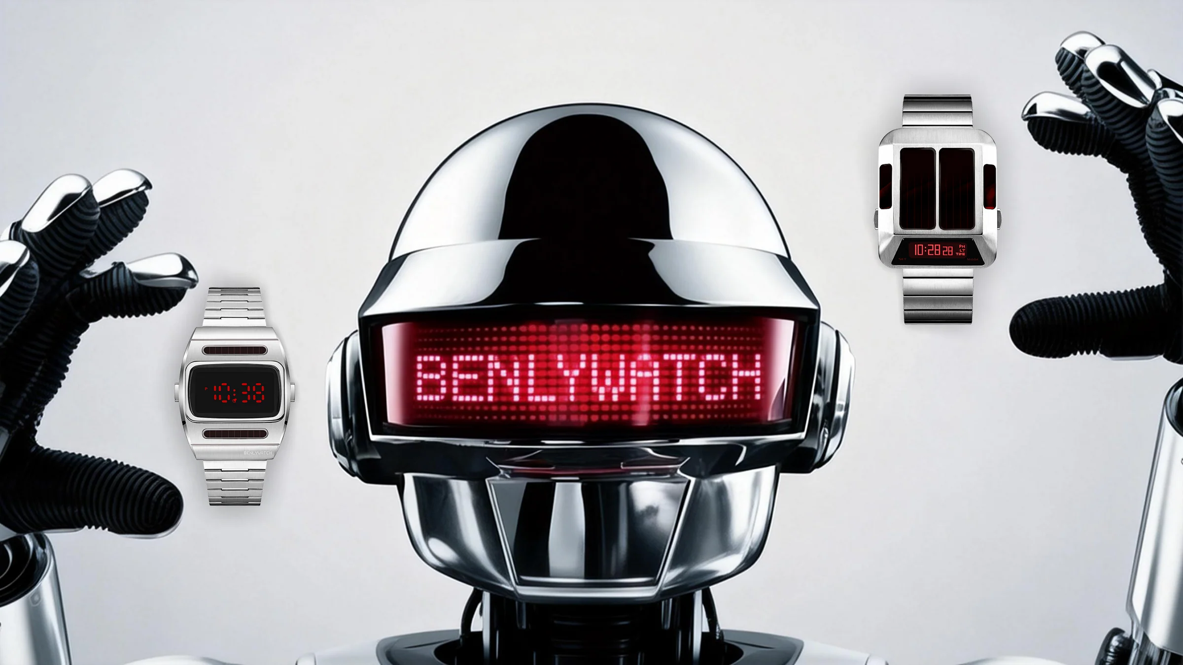 Retro-Futuristic Metal Timepieces